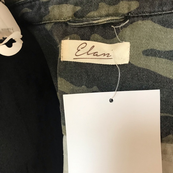 Elan Camo Military Inspired Rhinestone Jacket Sz M - Picture 7 of 8